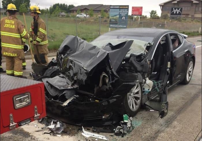 Model S Autopilot Fire Truck Utah Crash